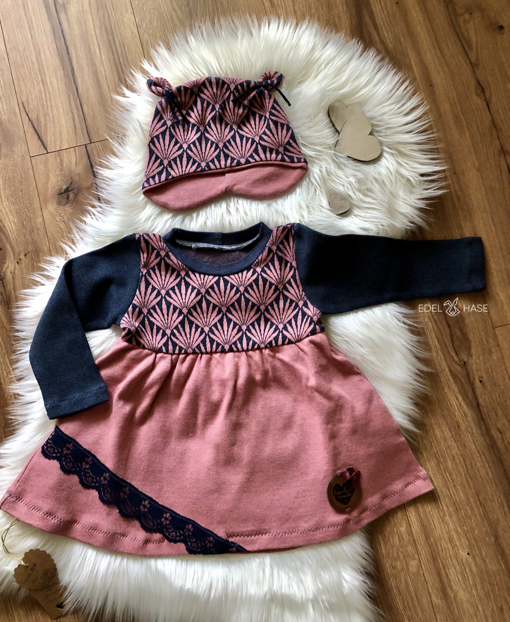 Baby-Set aus Jacquard-Sweat